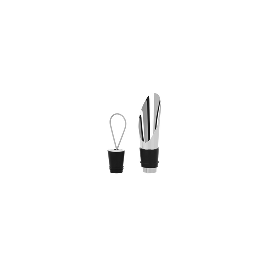 Z0720 Zanzi Wine Stopper with Pouring Spout Stainless Steel Tomkin Australia Hospitality Supplies