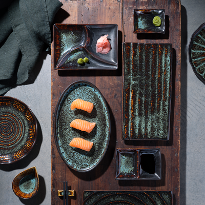 Fusion Sushi Plate 282x150mm Patina