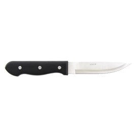 Steak Knife Jumbo Black Handle - Pointed Tip
