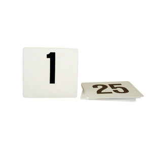 TABLE NO.SET 1-25/PLASTIC/BLK ON WHITE