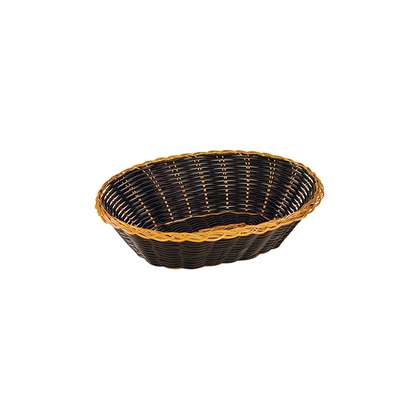 Bread Basket - Oval - Black & Gold